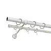Карниз металлический Delfa СМ-3352/240/2Р белое золото 2.4 м