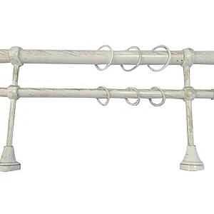 Карниз металлический Delfa СМ-3352/300/2Р белое золото 3 м