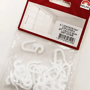 Крючок Delfa СФ16.5.01.00.020 белый 20 шт