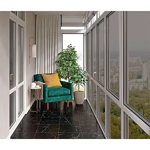 Пленка оконная Delfa ТМ5-BC/S45 светоотражающая статистическая черная