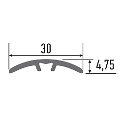 Порог КТМ-2000 70-315Н венге 1.35 м