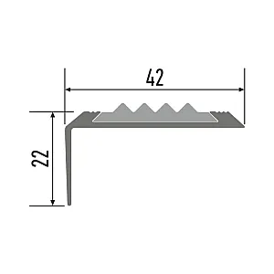 Порог КТМ-2000 973-01Н серебро 1.35 м