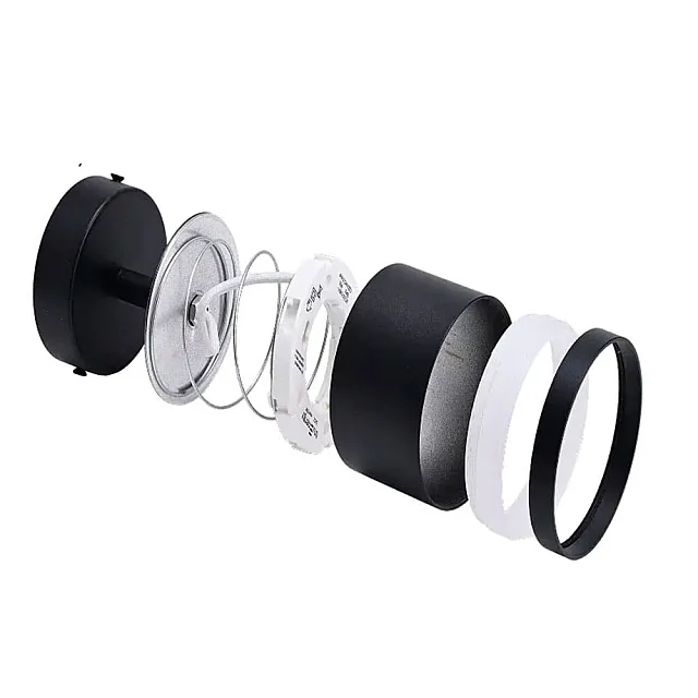 Светильник TruEnergy Modern 21018 поворотный с матовым кольцом под лампу с цоколем GX53 алюминий