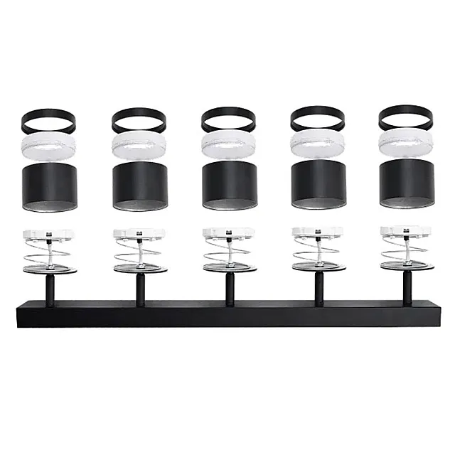 Светильник накладной TruEnergy Modern 21024 поворотный спот пятиламповый 5*GX53 черный