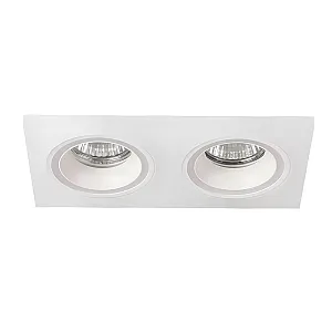 Светильник встраиваемый TruEnergy Simple 21241 двойной под лампы 2*GU10 прямоугольный белый