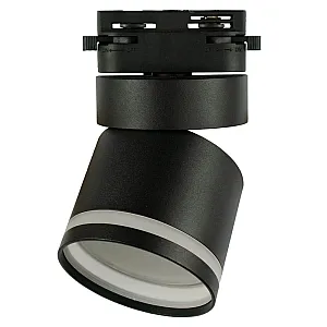 Светильник трековый TruEnergy Track 21131 однофазный поворотный с матовым кольцом под лампу GX53 черный