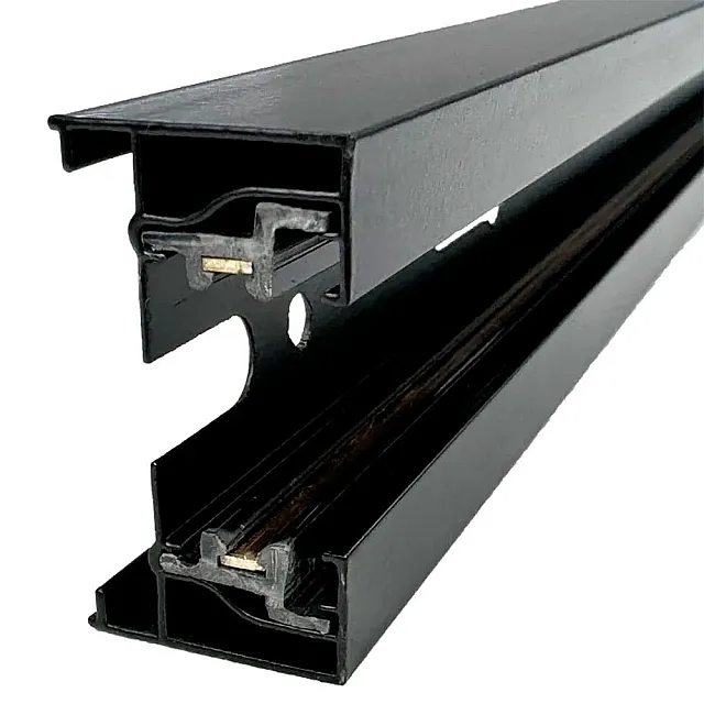 Шинопровод TruEnergy Track 25013 однофазный алюминиевый П-образный 34*20 мм черный 2 м