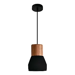 Светильник подвесной Truenergy Modern E27 D120*180 мм конусный черный гранит