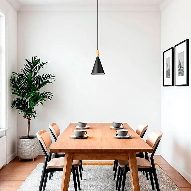 Светильник подвесной TruEnergy Mould 21470 под лампу с цоколем E27 190*310 мм металл+дерево