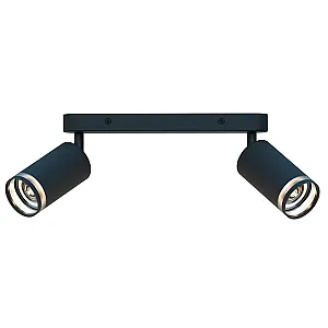 Светильник накладной TruEnergy Modern 21364 двойной поворотный с матовыми кольцами под лампы 2*GU10 круг металл черный