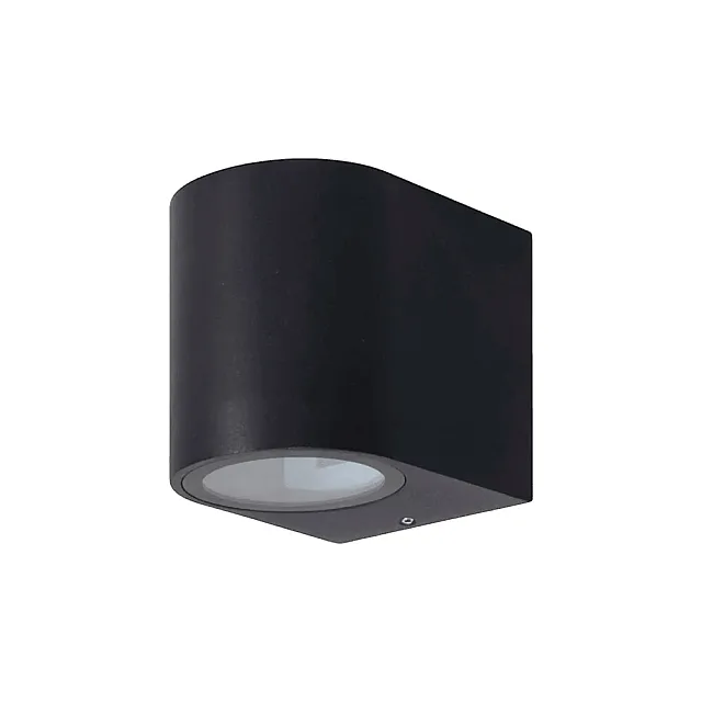 Светильник TruEnergy Park 26007 фасадный под лампу с цоколем GU10 76*68*80 мм IP54 алюминий черный