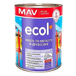 Эмаль MAV Ecol ПФ-115 по металлу и древесине светло-серая глянцевая 1 л