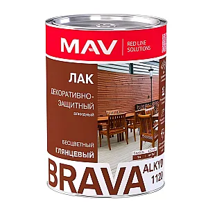 Лак MAV Brava Alkyd 1120 декоративно-защитный глянцевый 1 л