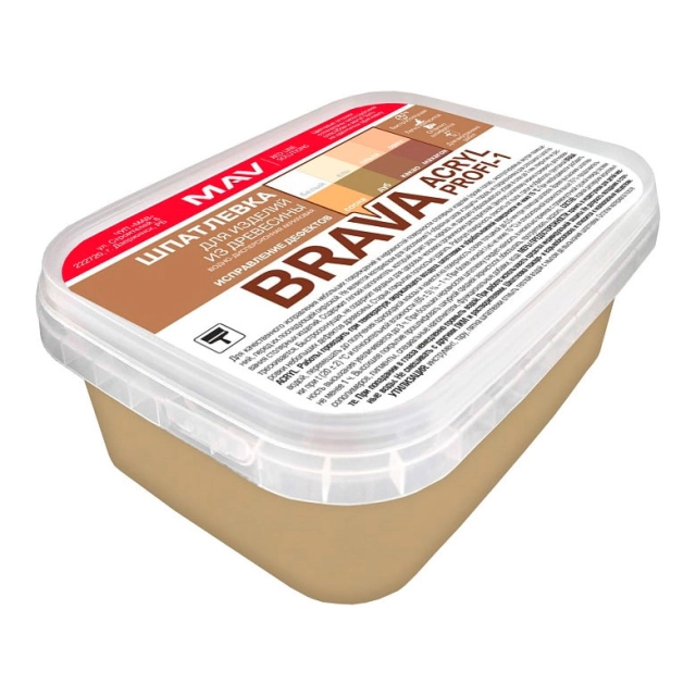 Шпатлевка MAV Brava Acryl Profi-1 для изделий из древесины сосна 0.28 л Шпатлевка MAV Brava Acryl Profi-1 для изделий из древесины сосна 0.28 л
