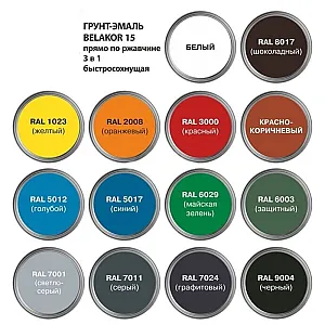 Грунт-эмаль MAV Belakor 15 прямо по ржавчине 3 в 1 быстросохнущая RAL 7011 синяя матовая 2.4 л