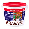 Краска MAV Brava Acryl 35D для окон и дверей профессиональная белая полуматовая 1 л