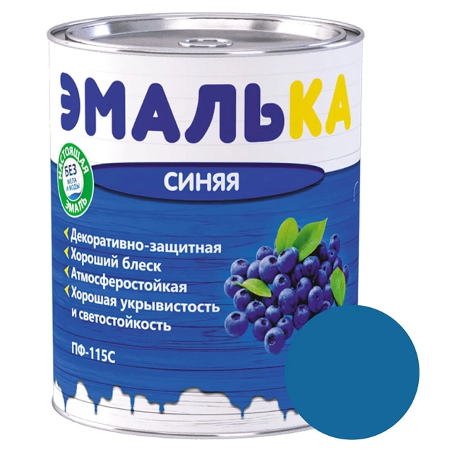 Эмаль MAV Эмалька ПФ-115С синяя 0.9 л Эмаль MAV Эмалька ПФ-115С синяя 0.9 л