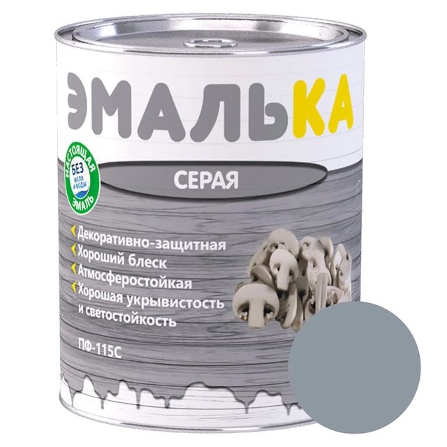 Эмаль MAV Эмалька ПФ-115С серая 0.9 л Эмаль MAV Эмалька ПФ-115С серая 0.9 л