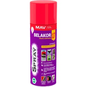 Эмаль-аэрозоль MAV Belakor 17 алкидная RAL 9003 сигнальный белый глянцевая 520 мл
