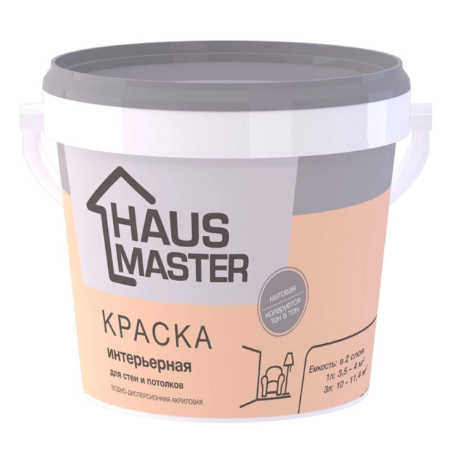 Краска MAV Haus Master интерьерная белая матовая 3 л Краска MAV Haus Master интерьерная белая матовая 3 л
