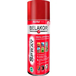 Эмаль-аэрозоль MAV Belakor 17 алкидная RAL3005 винно-красный глянцевая 520 мл