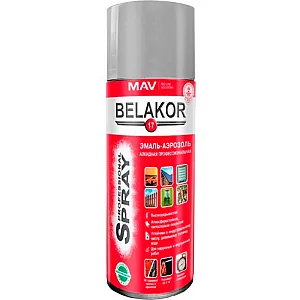 Эмаль-аэрозоль MAV Belakor 17 алкидная RAL7001 серебристо-серый глянцевая 520 мл