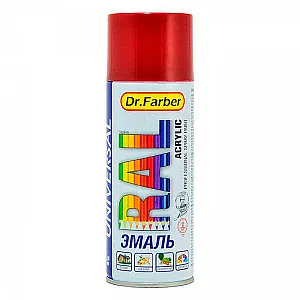 Эмаль-аэрозоль MAV Dr.Farber акриловая универсальная RAL 3003 рубиново-красная глянцевая 520 мл