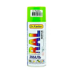 Эмаль-аэрозоль MAV Dr.Farber 07186-270 акриловая универсальная RAL 6018 желто-зеленая глянцевая 520 мл