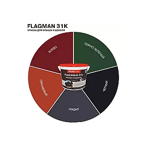 Краска MAV Flagman 31к для крыши и цоколя графит матовая 11 л
