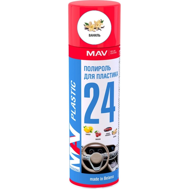 Полироль для пластика MAV plastic 29685-330 ваниль 650 мл Полироль для пластика MAV plastic 29685-330 ваниль 650 мл