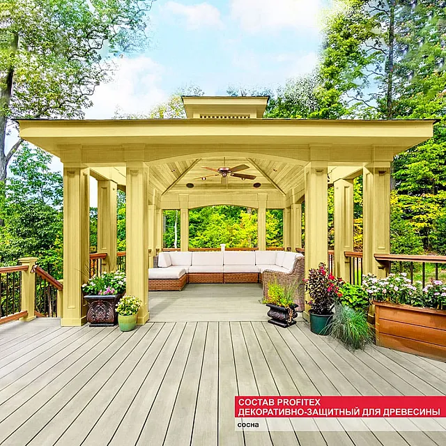 Состав декоративно-защитный MAV Profitex для древесины сосна 1 л