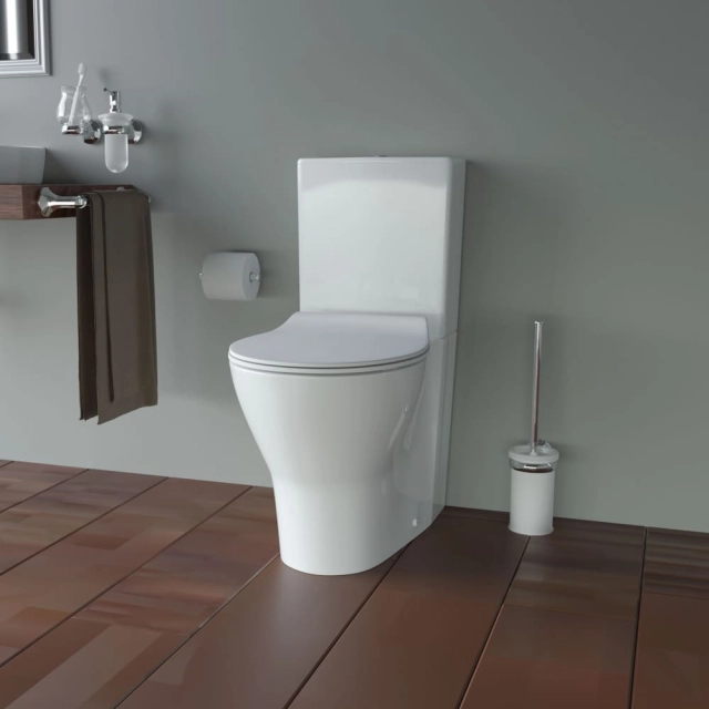 Унитаз-компакт Керамин Сканди Slim МЛ 2-режим белый Унитаз-компакт Керамин Сканди Slim МЛ 2-режим белый
