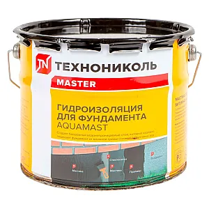 Мастика битумная ТехноНиколь AquaMast гидроизоляция для фундамента 3 кг