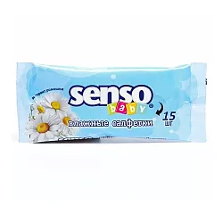 Салфетки влажные для детей Senso baby 15 шт