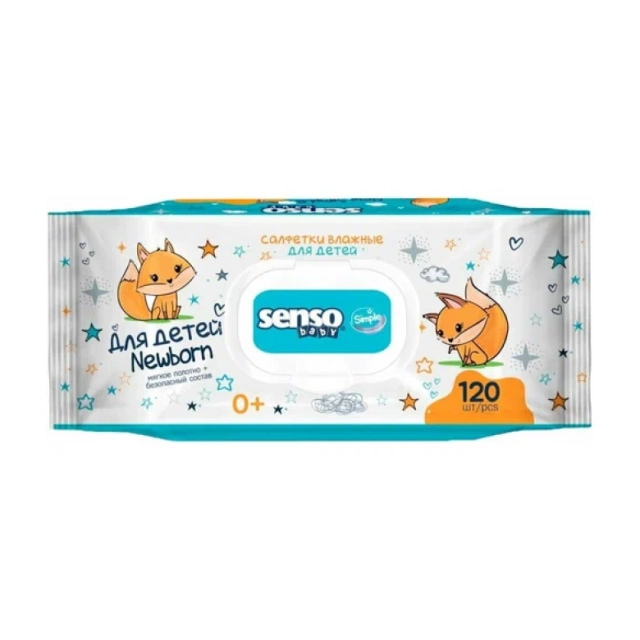 Салфетки влажные для детей Senso baby Simple 120 шт Салфетки влажные для детей Senso baby Simple 120 шт