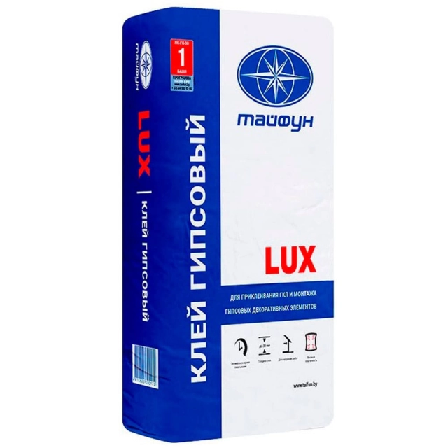 Клей для гипсокартона Тайфун LUX 10 кг Клей для гипсокартона Тайфун LUX 10 кг
