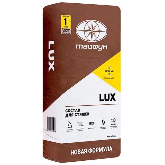 Состав для стяжек Тайфун Lux цементный 25 кг Состав для стяжек Тайфун Lux цементный 25 кг