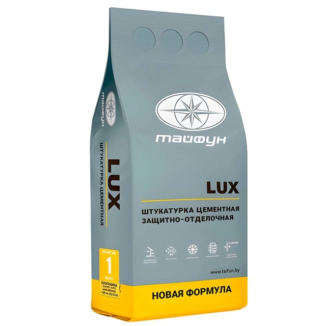 Штукатурка Тайфун Lux цементная серая 5 кг Штукатурка Тайфун Lux цементная серая 5 кг