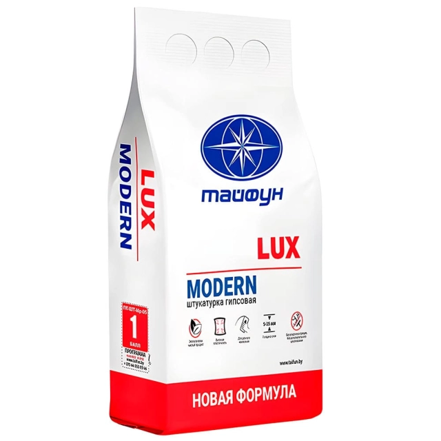 Штукатурка Тайфун Люкс Modern гипсовая 5 кг Штукатурка Тайфун Люкс Modern гипсовая 5 кг
