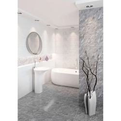 Плитка Beryoza Ceramica Борнео 2 декор глазурованная 600*300*9 мм белая