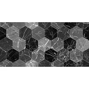 Плитка Beryoza Ceramica Дайкири 1 декор глазурованная 600*300*9 мм черная