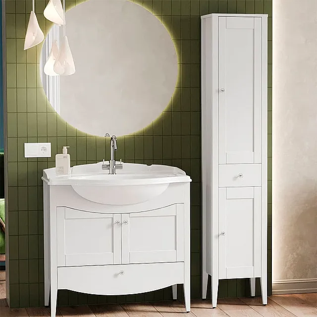 Шкаф Belux Афины П 35-01 белый матовый