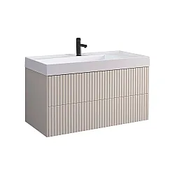 Тумба под умывальник Belux Сиртаки НП 100-02 светлый миндаль матовый Тумба под умывальник Belux Сиртаки НП 100-02 светлый миндаль матовый