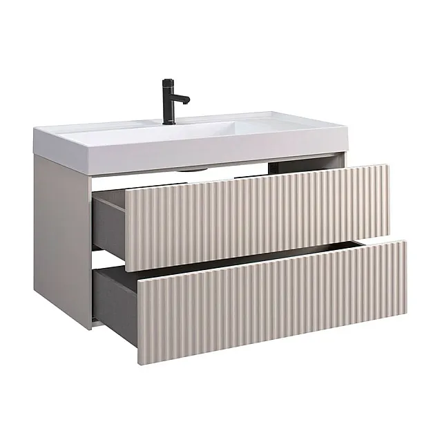 Тумба под умывальник Belux Сиртаки НП 100-02 светлый миндаль матовый