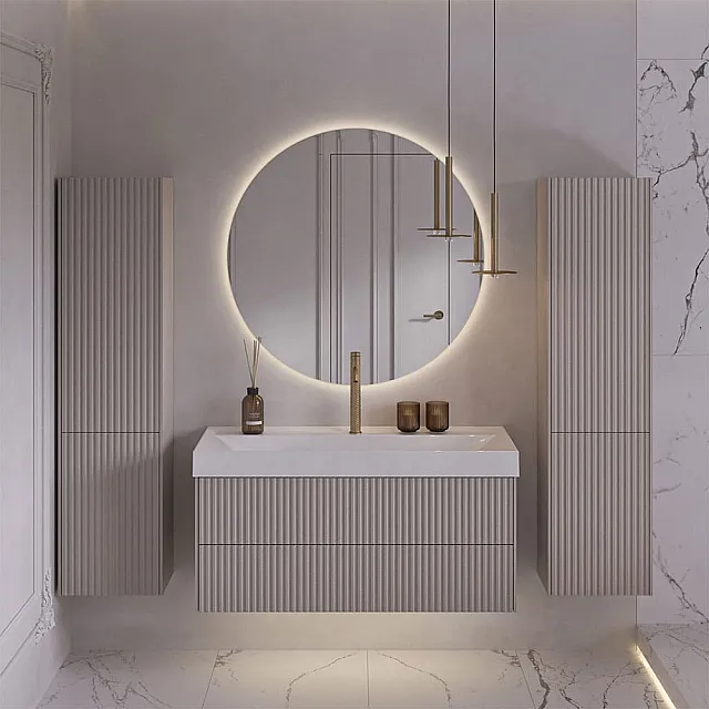 Тумба под умывальник Belux Сиртаки НП 100-02 светлый миндаль матовый