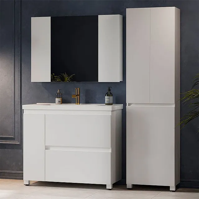 Шкаф Belux Неаполь П 50 К белый глянцевый