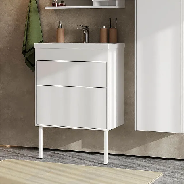 Тумба под умывальник Belux Порто Н 60-02 белый глянцевый