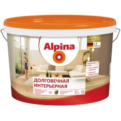 Краска Alpina Долговечная интерьерная База 1 белая 10 л