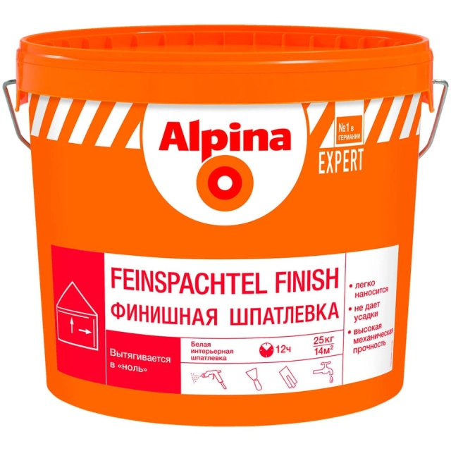 Шпатлевка Alpina Expert Feinspachtel Finish белая 25 кг Шпатлевка Alpina Expert Feinspachtel Finish белая 25 кг