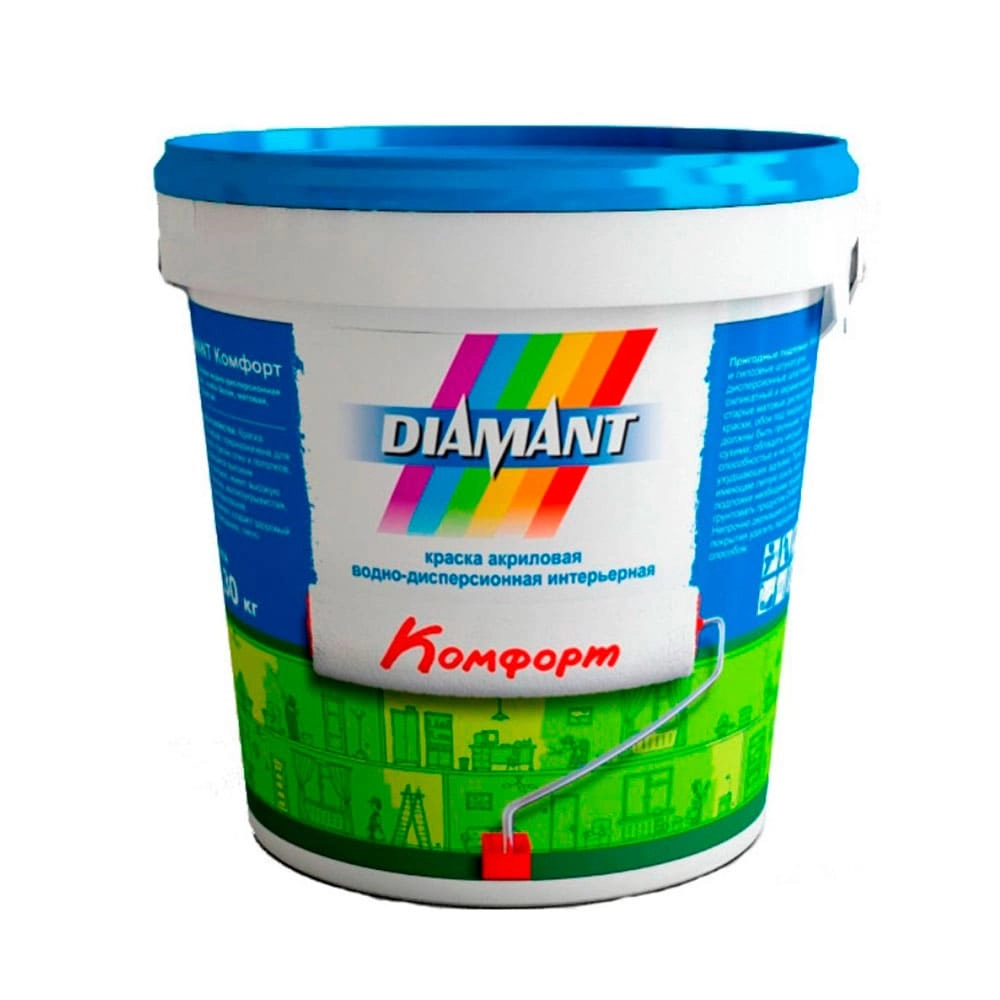 Краска Diamant Комфорт белая 0.9 л Краска Diamant Комфорт белая 0.9 л